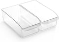 | Plastic Storage Bins, Small | the CURVE COLLECTION | Multi-Use Organizer Bins | Storage Containers Kitchen, Pantry and Home Organization | Fridge Organizers | Pantry Organization