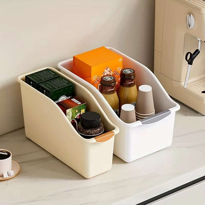 Curved Plastic Storage Bins – Multipurpose Set for Home Organization, Cleaning Supplies & Household Essentials
