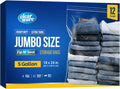 Large Storage Bags with Zipper Top – 12‑Pack 18"x24", 5 Gallon, Reusable Heavy‑Duty Plastic, BPA‑Free, 2‑Mil Thick