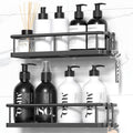 Adhesive Shower Caddy – 2‑Pack Rustproof Stainless Steel Shelves, No‑Drill Install, 40lb Capacity for Bathroom