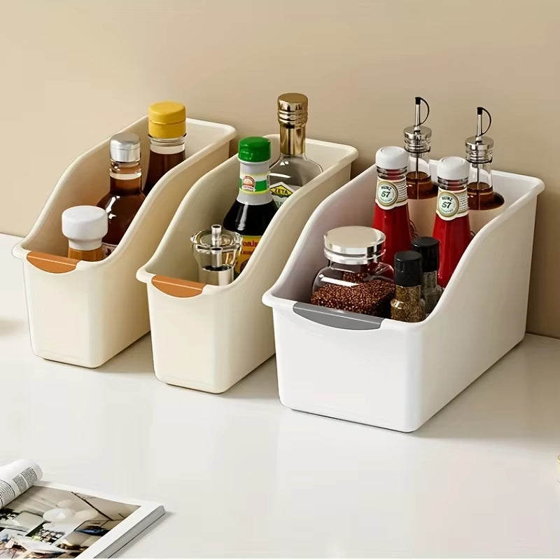 Curved Plastic Storage Bins – Multipurpose Set for Home Organization, Cleaning Supplies & Household Essentials