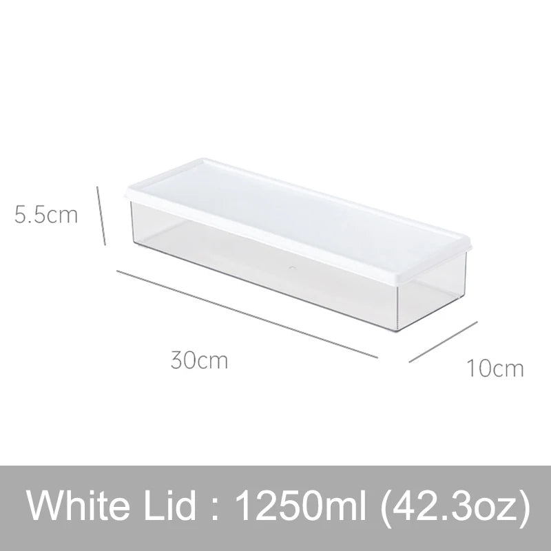 Clear Spaghetti Container with Airtight Lid – Stackable Pasta Storage Box, BPA-Free for Pantry & Fridge